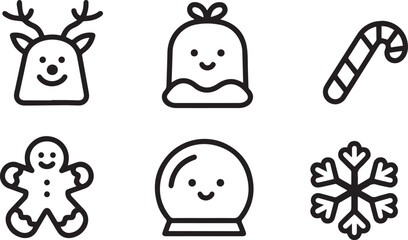Christmas Icon Set: Cute Holiday Graphics