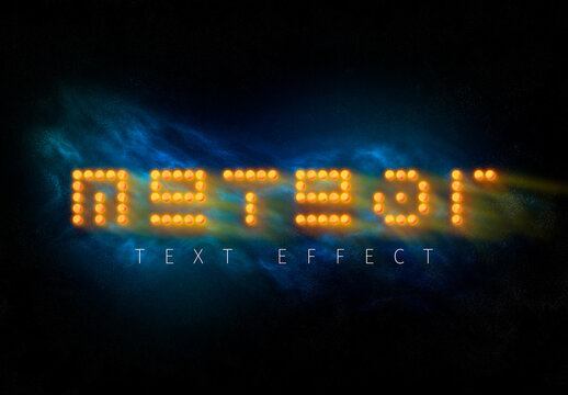 Meteor Light Trail Text Effect