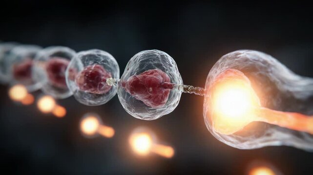 A Captivating Visual Journey Through Cellular Connections: Exploring the Dynamic Interactions Between Neurons and Synapses in a Stunningly Detailed 3D Rendered Environment