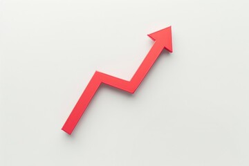 Red arrow upward growth chart