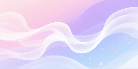 Abstract digital background illustration: flowing blue water wave vector design with light curve lines and pink color pattern texture