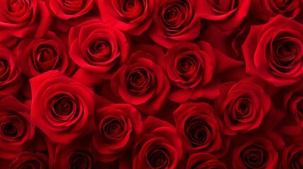 Fresh red roses fill the space with their rich colors and delicate textures, creating a romantic and inviting atmosphere perfect for decor. These flowers showcase nature's elegance beautifully