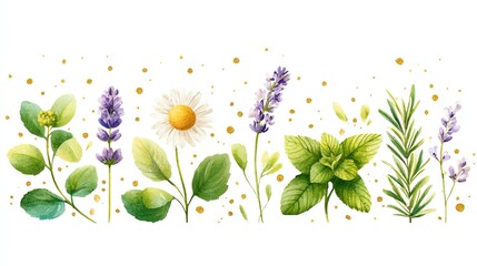 Herbal tea garden border