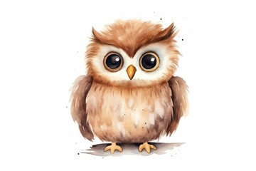 Fototapeta premium Owl cartoon animal bird.