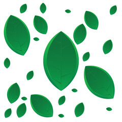 seamless background with green leaves