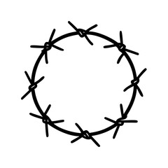 Holocaust barbed wire wreath icon