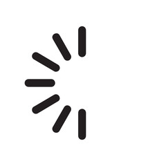 Loading bar progress icon.  rotating radial bar progress indicator symbol, vector Illustration