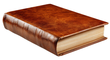 Obraz premium A realistic detailed image of an old brown book on transparent background