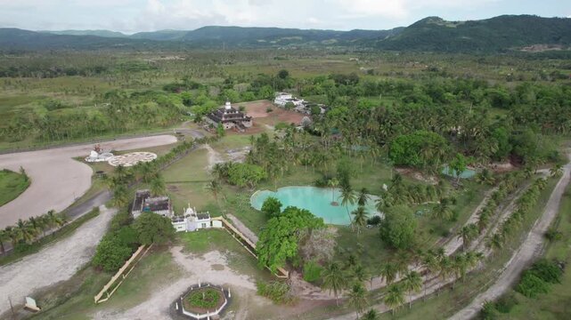 Aerial view of scenic Aguas de Mois&eacute;s in Sucre, nature, calm, vast landscape