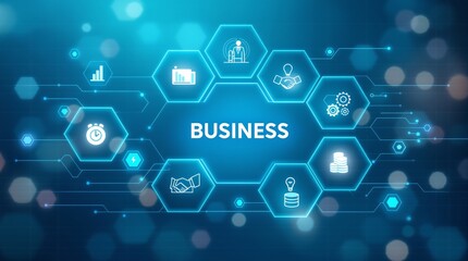 Business strategy innovation technology concept digital marketing and financial solutions model