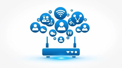 Evolution of Wireless Connectivity A Visual Representation of Network Growth and Communication - Powered by Adobe