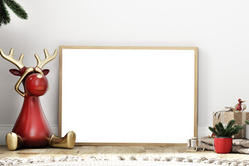 Christmas frame mockup horizontal