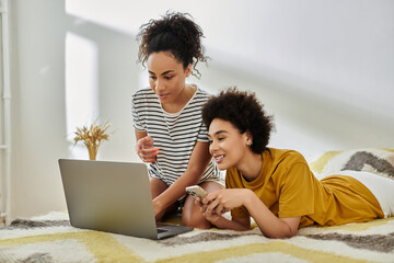 Happy African American couple enjoying quality time in their modern apartment