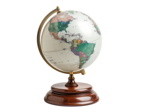 Classic Globe on Stand Displaying World Map