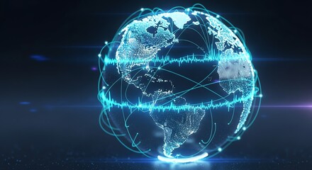 Global network visualization with Earth globe