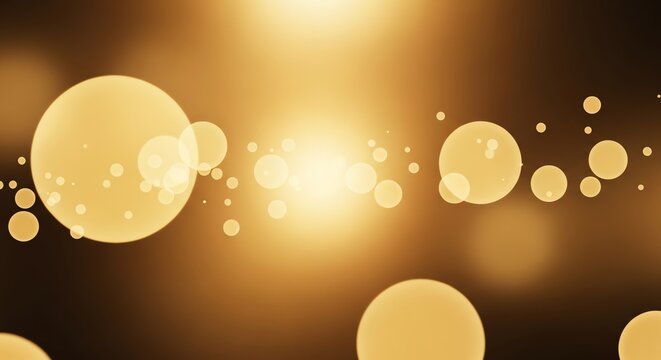Golden bokeh lights with blurred background