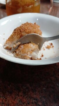 Ketan Serundeng Tradtional Snack from Indonesia for Breakfast