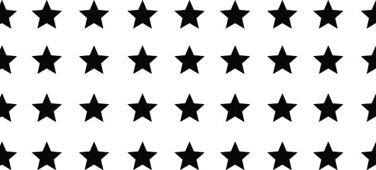 Seamless star pattern, black star silhouette vector background design for decoration, wallpaper, textile, geometry, minimal art, and abstract graphic concepts