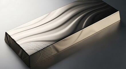 Abstract flowing marble texture with elegant wavy patterns and metallic sheen