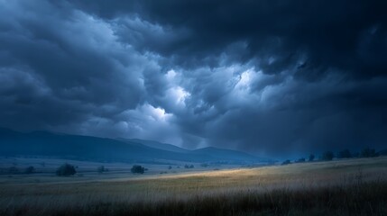 Obraz premium storm clouds over water