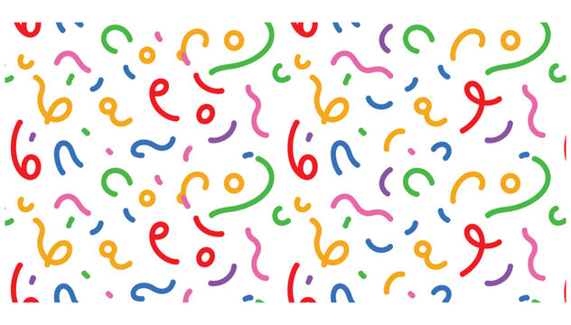 Delightful confetti pattern background creates a festive mood for birthday parties, celebrations, and joyful occasions, adding a touch of vibrant fun to invitations, decorations, and designs