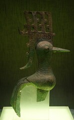 bronze bird, sanxingdui, chengdu, china