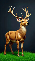 Fototapeta premium Deer standing in the forest