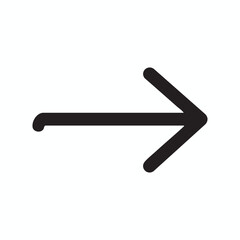 Black arrow pointing to the right on white background