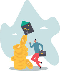 Property and housing market collapse, real estate stock risk or economic recession.,about a man and his life.