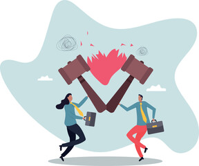 Marriage difficulties problem, divorce or violence or painful in broken relationship couple.about a man and his life.