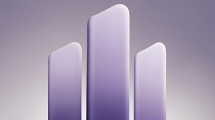 three bars displayed in a image with purple background