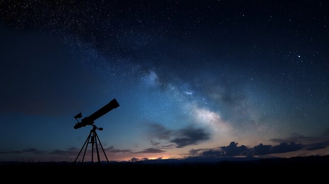 telescope in the night - Powered by Adobe