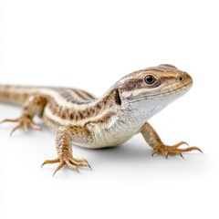 Naklejka premium Lizard in a studio setting showcasing detailed scales and unique features during a bright daylight