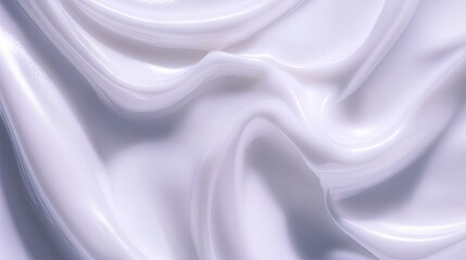 Obraz premium Close-up of a pure white gel serum texture with smooth glossy surface and soft lighting, highlighting skincare purity and luxury