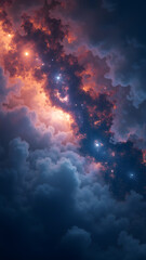 dramatic sky with clouds