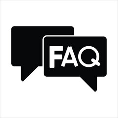 faq icons. simple solid vector