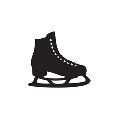 Ice Skating Boot Silhouette Vector Design