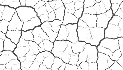 Cracked Surface Texture - A Detailed Look at Dryness.