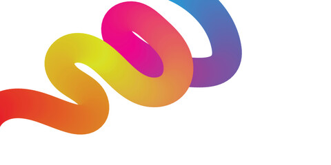 3D gradient ribbon in a fluid, abstract design, perfect for modern backgrounds.	