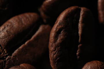 Isolated of coffee bean, Brown roasted coffee beans seeds isolated, coffee bean isolate, white background, bean isolated on white