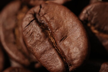 Isolated of coffee bean, Brown roasted coffee beans seeds isolated, coffee bean isolate, white background, bean isolated on white