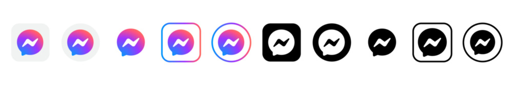 messenger logo icon. social media