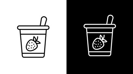 Yogurt   White Icon Set Design