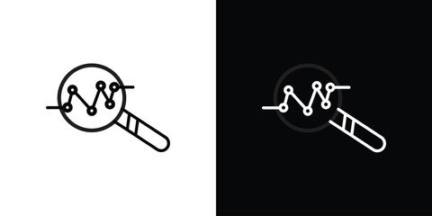 Analysis icon - stroke design. pixel perfect editable line icons