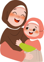 mother and kid muslim