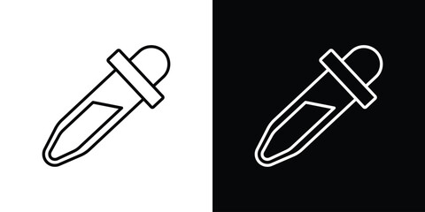 Color picker icon - stroke design. pixel perfect editable line icons