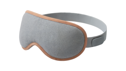 Experience deep relaxation and restful sleep with this comfortable, modern eye mask designed for ultimate comfort and light blocking isolated on white or transparent png.