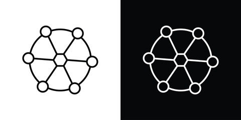 Dependency icon - stroke design. pixel perfect editable line icons