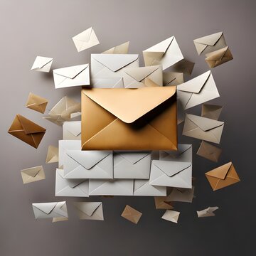 Pile of Envelopes - Communication, Correspondence, and Mail Delivery.