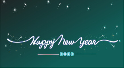 Happy new year 2026 celebration design with festive elements